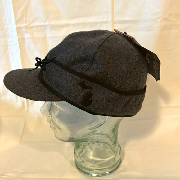 Stormy Kromer Original Charcoal Wool Cap w/ State of Michigan Logo Sz 7 5/8 NWT - Picture 2 of 4